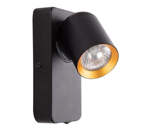 Fali spotlámpa ANDY 1xGU10/8W/230V fekete/arany