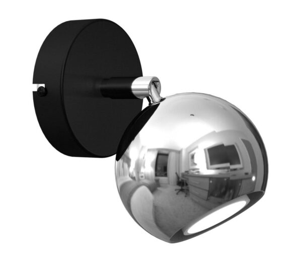 Fali spotlámpa COMET 1xGU10/8W/230V fekete/fényes króm