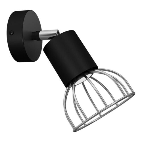Fali spotlámpa DANTE 1xGU10/25W/230V fekete/fényes króm