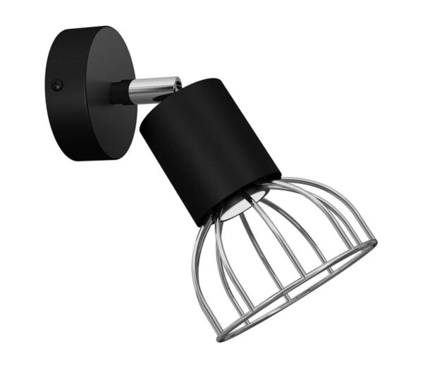 Fali spotlámpa DANTE 1xGU10/25W/230V fekete/fényes króm