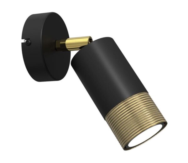 Fali spotlámpa LINK 1xGU10/8W/230V fekete/sárgaréz