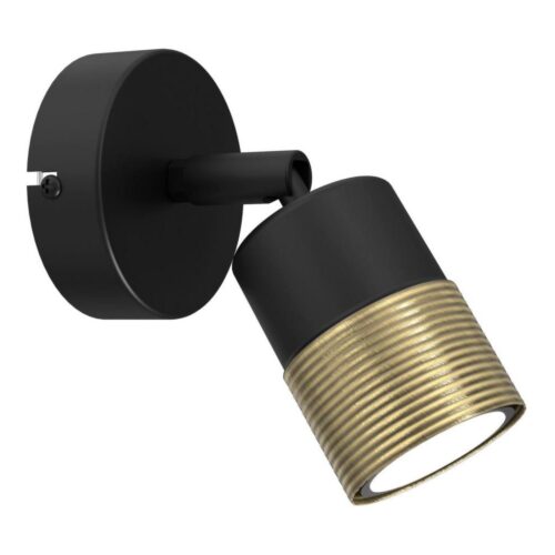 Fali spotlámpa MIZU 1xGU10/8W/230V fekete/sárgaréz