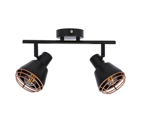 Fali spotlámpa NERIA 2xE14/40W/230V fekete/réz