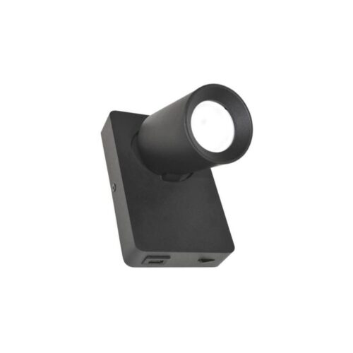 Fali spotlámpa TAFT 1xGU10/30W/230V USB fekete