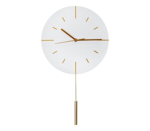 Falióra ingával átm. 30 cm 1xAA fehér/arany