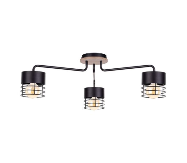 Keter Lighting Felületre szerelhető csillár CAS WOOD 3xE27/60W/230V