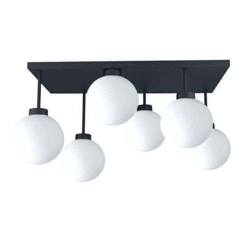 Keter Lighting Felületre szerelhető csillár  DEA 6xE14/60W/230V fekete/fehér