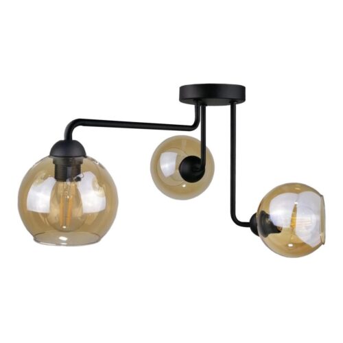 Keter Lighting Felületre szerelhető csillár MONDE BLACK 3xE27/60W/230V