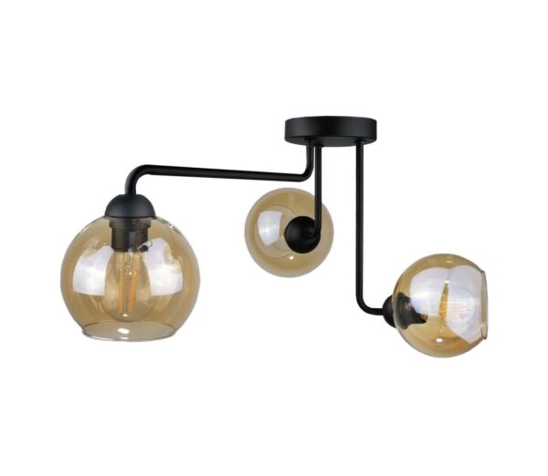 Keter Lighting Felületre szerelhető csillár MONDE BLACK 3xE27/60W/230V
