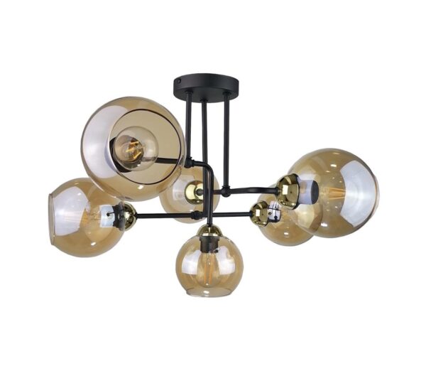 Keter Lighting Felületre szerelhető csillár MONDE GOLD 6xE27/60W/230V