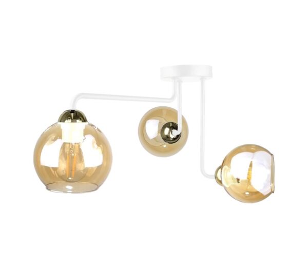 Keter Lighting Felületre szerelhető csillár MONDE WHITE 3xE27/60W/230V