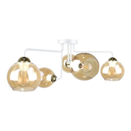 Keter Lighting Felületre szerelhető csillár MONDE WHITE 5xE27/60W/230V