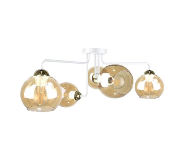 Keter Lighting Felületre szerelhető csillár MONDE WHITE 5xE27/60W/230V