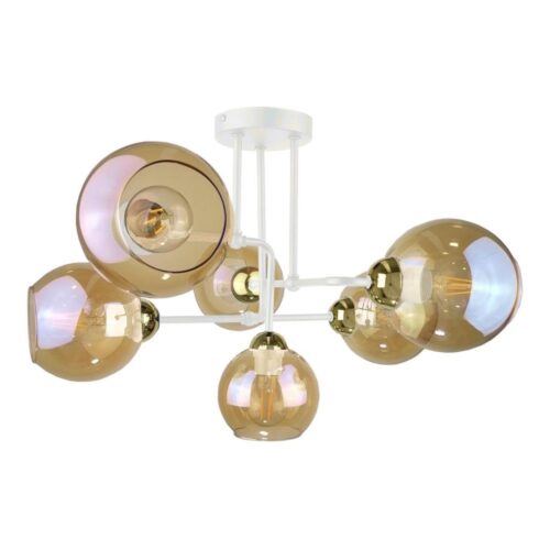 Keter Lighting Felületre szerelhető csillár MONDE WHITE 6xE27/60W/230V