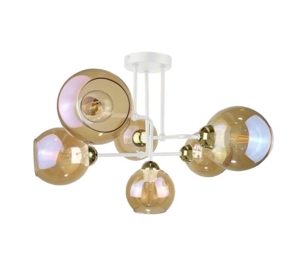 Keter Lighting Felületre szerelhető csillár MONDE WHITE 6xE27/60W/230V