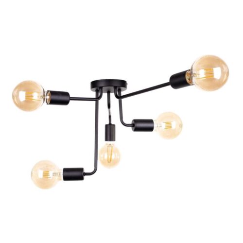 Keter Lighting Felületre szerelhető csillár NIXO 5xE27/60W/230V fekete