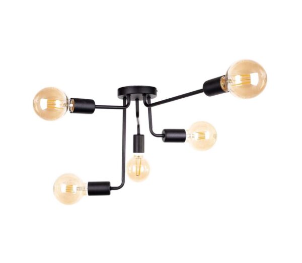 Keter Lighting Felületre szerelhető csillár NIXO 5xE27/60W/230V fekete