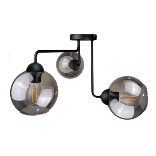 Keter Lighting Felületre szerelhető csillár OSMO 3xE27/60W/230V fekete