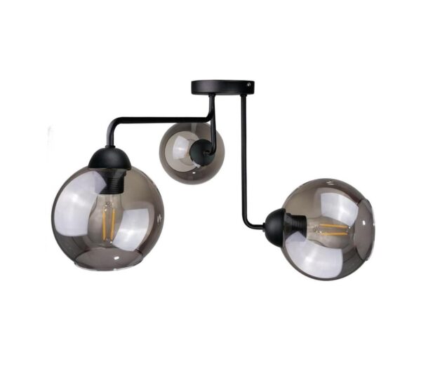 Keter Lighting Felületre szerelhető csillár OSMO 3xE27/60W/230V fekete