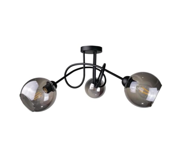 Keter Lighting Felületre szerelhető csillár RIN 3xE27/60W/230V fekete