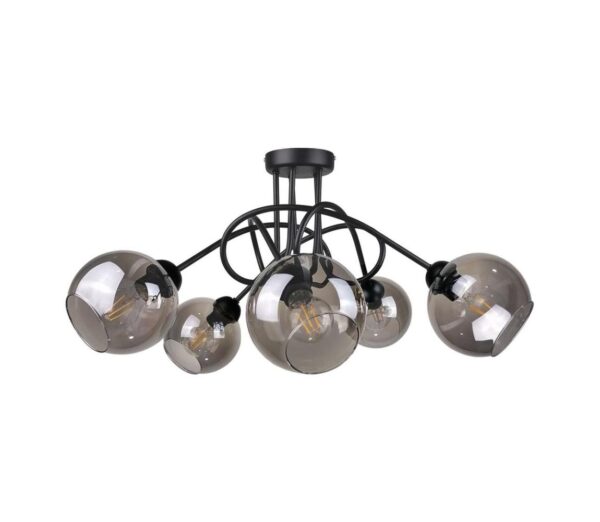 Keter Lighting Felületre szerelhető csillár  RIN 5xE27/60W/230V fekete