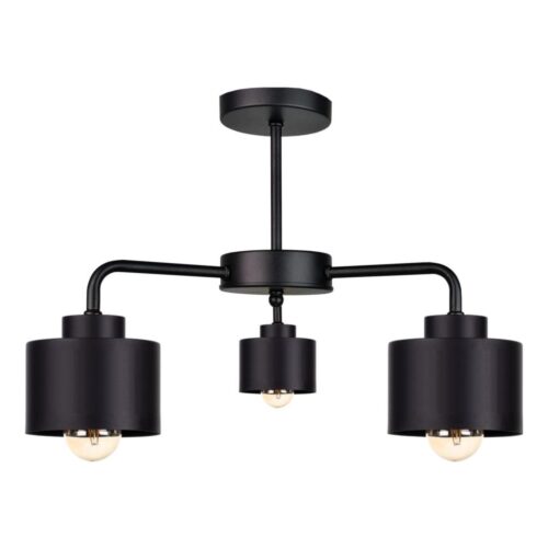 Keter Lighting Felületre szerelhető csillár SIMPLY BLACK 3xE27/60W/230V