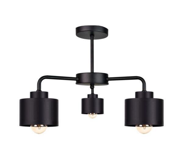 Keter Lighting Felületre szerelhető csillár SIMPLY BLACK 3xE27/60W/230V