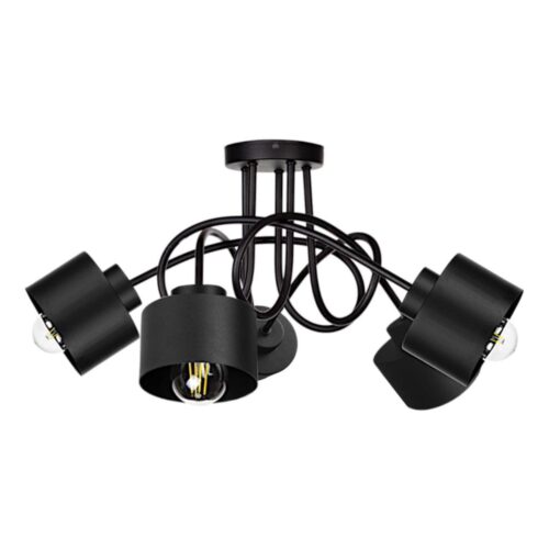Keter Lighting Felületre szerelhető csillár SIMPLY BLACK 5xE27/60W/230V