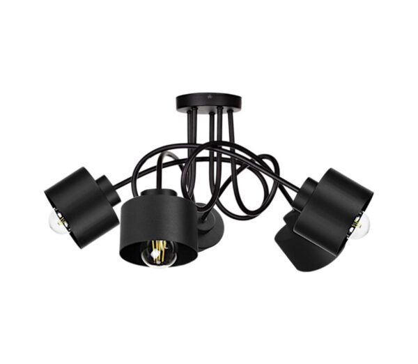 Keter Lighting Felületre szerelhető csillár SIMPLY BLACK 5xE27/60W/230V