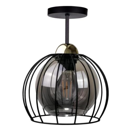 Keter Lighting Felületre szerelhető csillár SOLO BLACK 1xE27/60W/230V fekete/arany