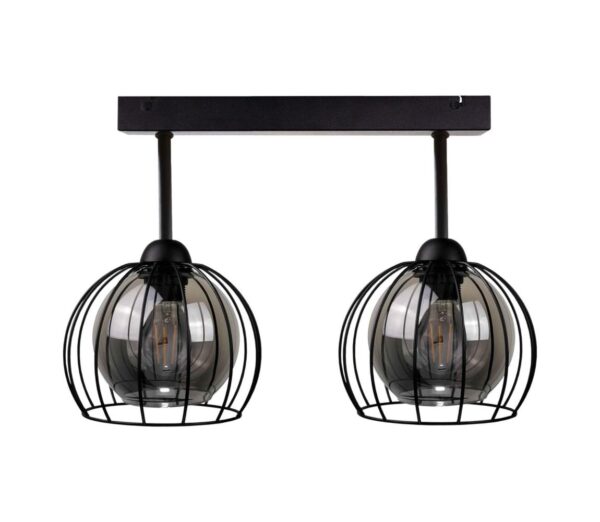 Keter Lighting Felületre szerelhető csillár SOLO BLACK 2xE27/60W/230V