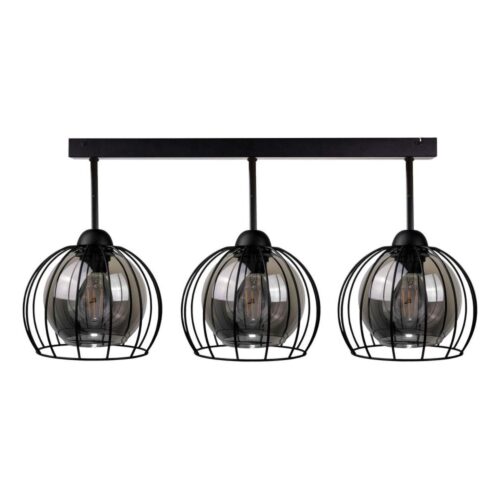 Keter Lighting Felületre szerelhető csillár SOLO BLACK 3xE27/60W/230V