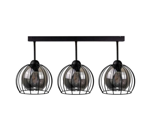 Keter Lighting Felületre szerelhető csillár SOLO BLACK 3xE27/60W/230V