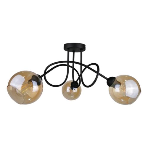 Keter Lighting Felületre szerelhető csillár VENUS BLACK 3xE27/60W/230V