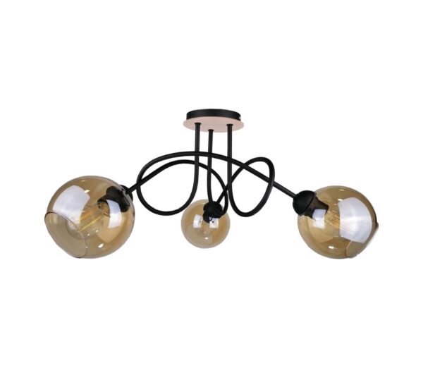 Keter Lighting Felületre szerelhető csillár  VENUS WOOD 3xE27/60W/230V