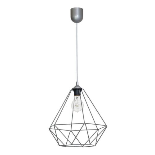 Függeszték BASKET 1xE27/60W/230V szürke