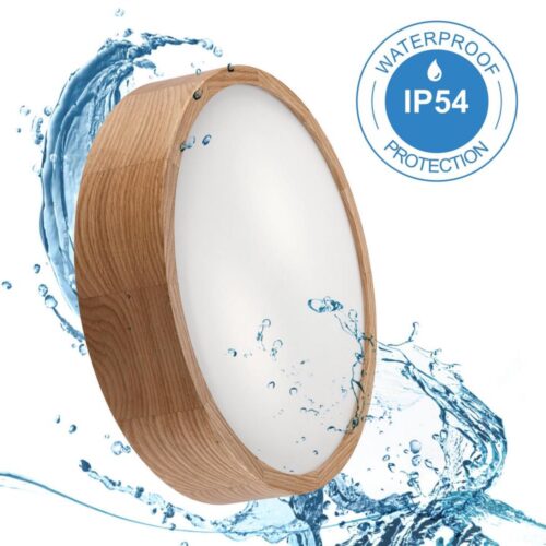 Fürdőszobai mennyezeti lámpa OAK 3xE27/15W/230V tölgy ø 37 cm IP54