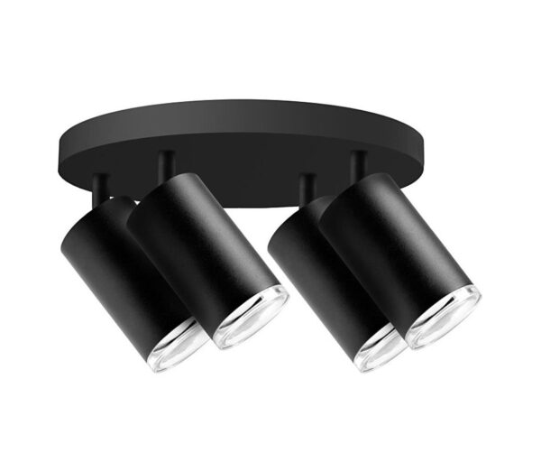 Fürdőszobai spotlámpa TURYN 4xGU10/10W/230V IP44 fekete