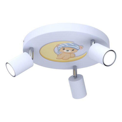 Gyerek spotlámpa FUN 3xGU10/8W/230V kék/medvebocs