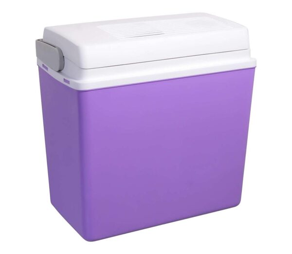 Hordozható autós hűtődoboz 23 l 55W/12V/230V lila/fehér