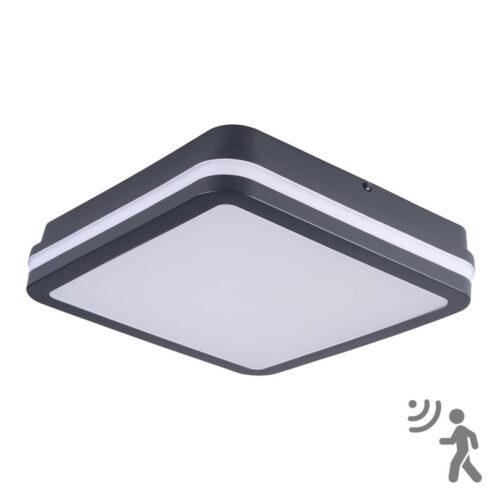 33347 – LED Kültéri mennyezeti lámpa érzékelővel BENO LED/24W/230V 4000K Antracit IP54