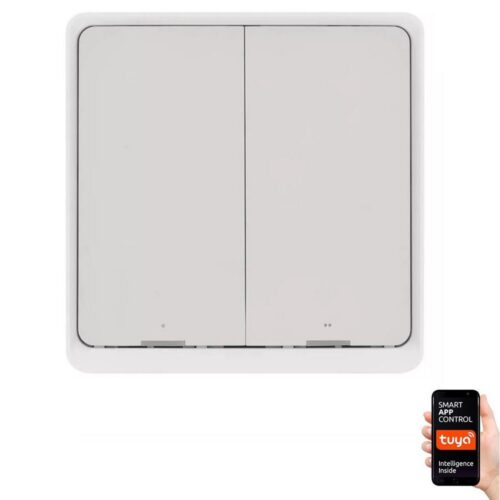 Kapcsoló 2 gombos GoSmart 1xCR2430 Tuya fehér