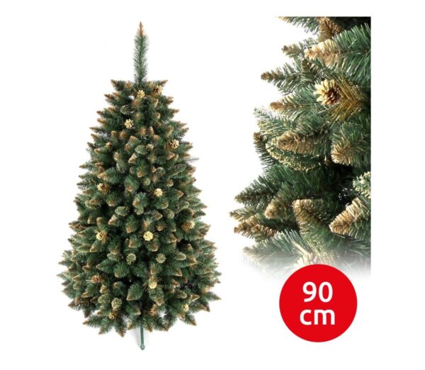 Karácsonyfa GOLD 90 cm borókafenyő