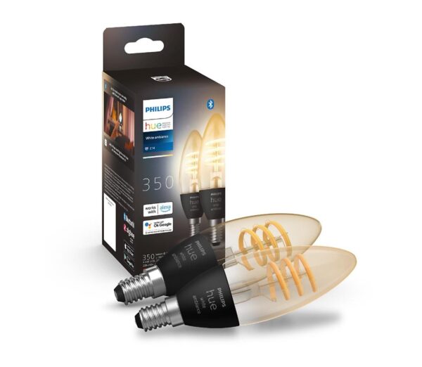Philips KÉSZLET 2x LED Dimmelhető izzó Philips Hue WHITE AMBIANCE E14/4