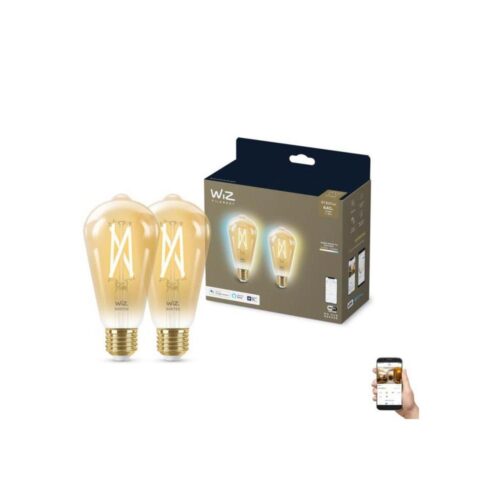 WiZ KÉSZLET 2x LED Dimmelhető izzó VINTAGE ST64 E27/6