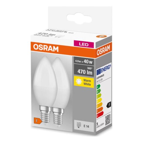 Osram KÉSZLET 2x LED Izzó B38 E14/4