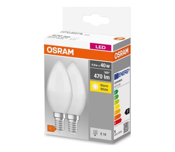 Osram KÉSZLET 2x LED Izzó B38 E14/4