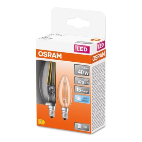 Osram KÉSZLET 2x LED Izzó FILAMENT B35 E14/4W/230V 4000K