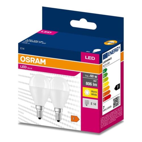 Osram KÉSZLET 2x LED Izzó P45 E14/7W/230V 3000K