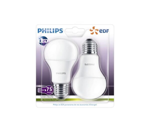 Philips KÉSZLET 2x LED Izzó Philips A60 E27/11W/230V 2700K